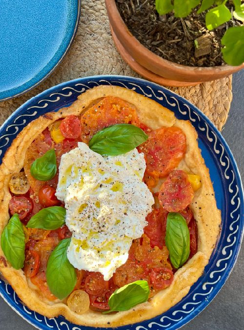 Recette tarte tatin tomates burrata