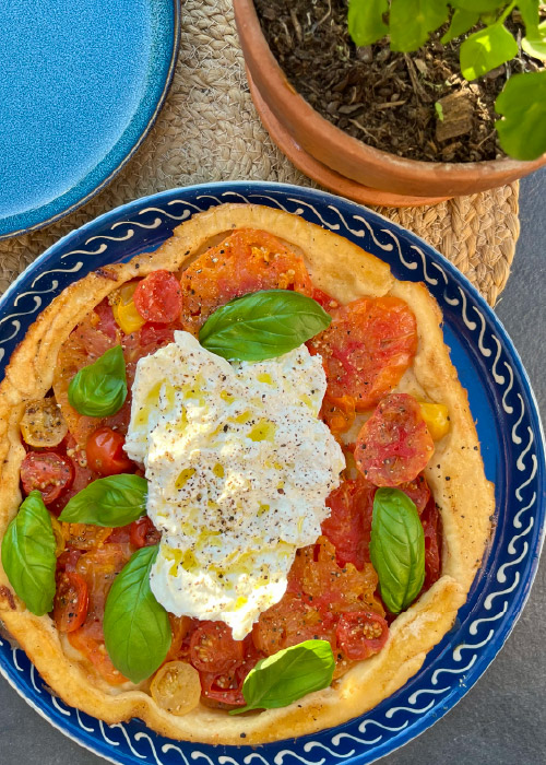 Recette tarte tatin tomates burrata