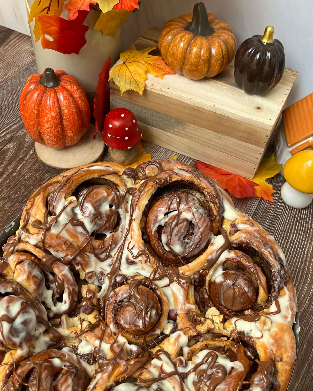 Cinnamon rolls à la pâte à tartiner chocolat noisettes