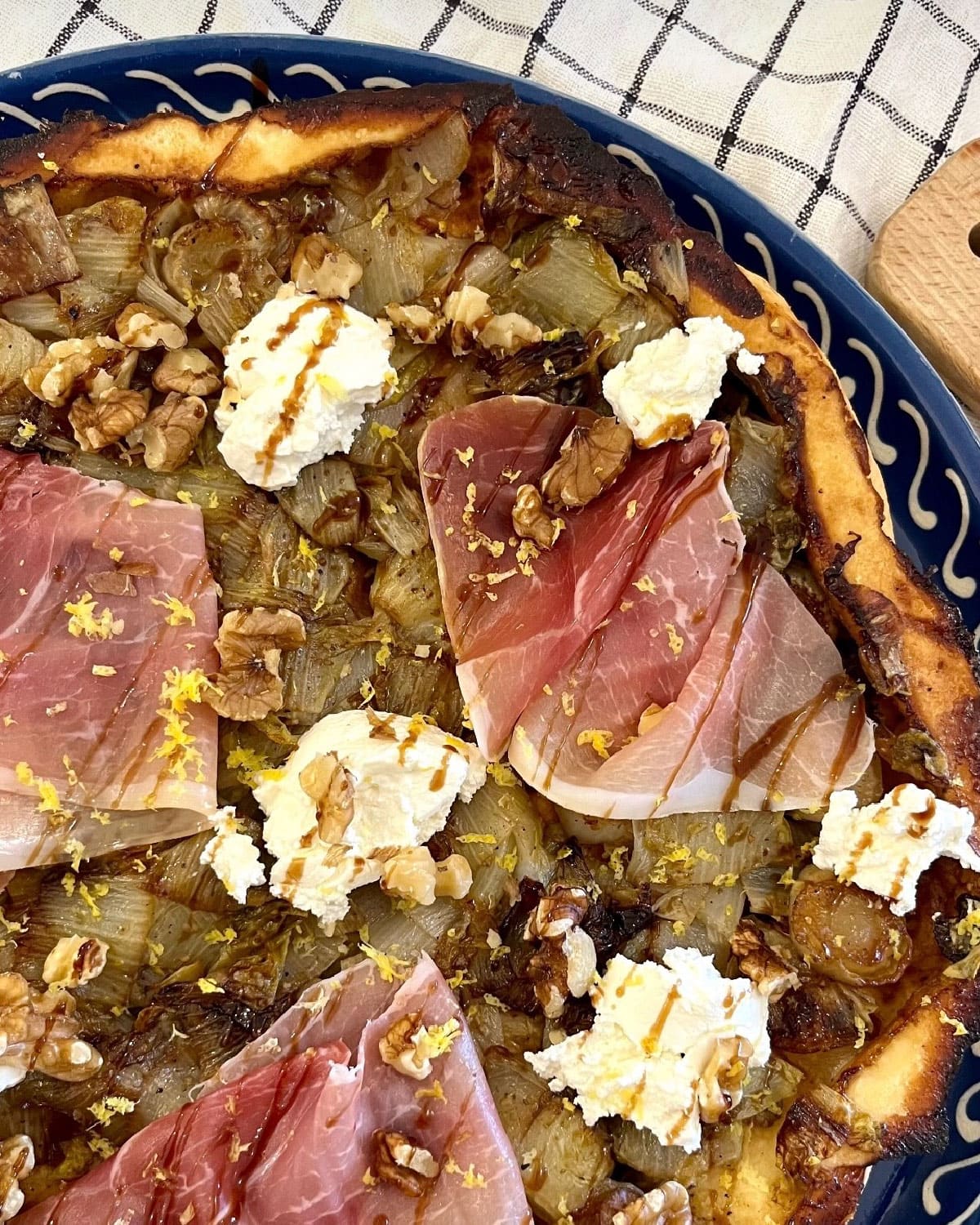 Tarte tatin endives et jambon cru