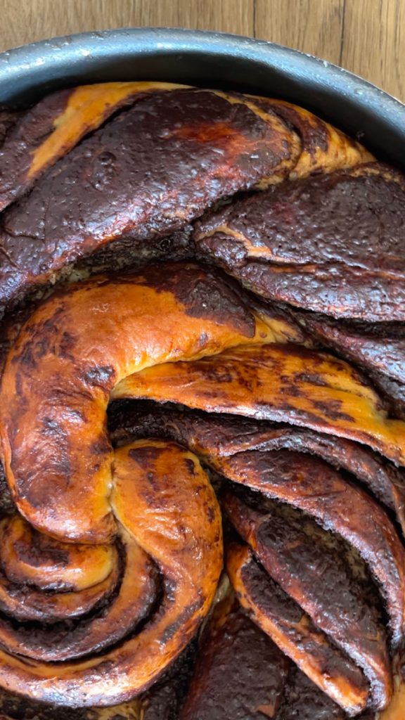Babka au chocolat dans son moule